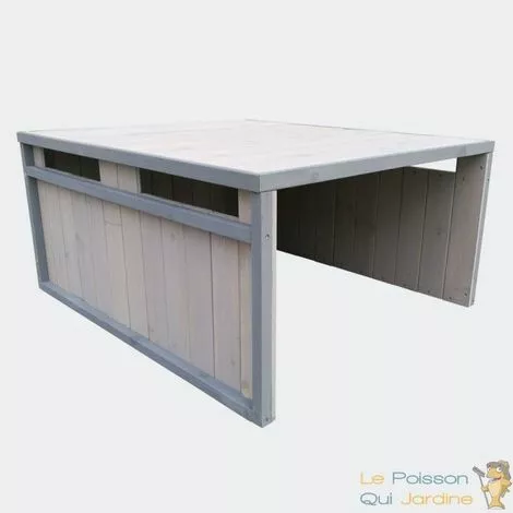 LE POISSON QUI JARDINE.FR Cabane, Carport Ou Garage, Pour Robot Tondeuse. En Bois, Gris 3 LE POISSON QUI JARDINE.FR Cabane, Carport Ou Garage, Pour Robot Tondeuse. En Bois, Gris