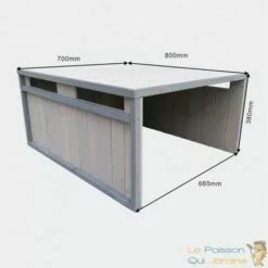 LE POISSON QUI JARDINE.FR Cabane, Carport Ou Garage, Pour Robot Tondeuse. En Bois, Gris 8 LE POISSON QUI JARDINE.FR Cabane, Carport Ou Garage, Pour Robot Tondeuse. En Bois, Gris -Tondeuse Et Accessoires Boutique 10553254 2