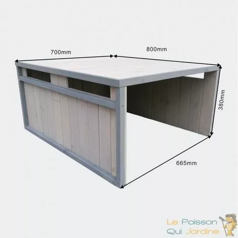 LE POISSON QUI JARDINE.FR Cabane, Carport Ou Garage, Pour Robot Tondeuse. En Bois, Gris 4 LE POISSON QUI JARDINE.FR Cabane, Carport Ou Garage, Pour Robot Tondeuse. En Bois, Gris – Image 2