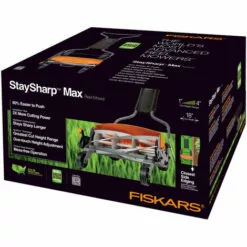 Fiskars Tondeuse à Gazon Manuelle, Tondeuse à Cylindre Avec Système De Coupe Sans Frottement Des Lames, Largeur De Coupe: 46 Cm, Noir/Orange/Argenté, StaySharp Max, 1000591 11 Fiskars Tondeuse à Gazon Manuelle, Tondeuse à Cylindre Avec Système De Coupe Sans Frottement Des Lames, Largeur De Coupe: 46 Cm, Noir/Orange/Argenté, StaySharp Max, 1000591 -Tondeuse Et Accessoires Boutique 10641592 5