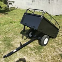 WILTEC Remorque Basculante 200x78x94,5cm Avec Grille Et Parois Amovibles Dispositif D'attelage Universel -Tondeuse Et Accessoires Boutique 13454069 3