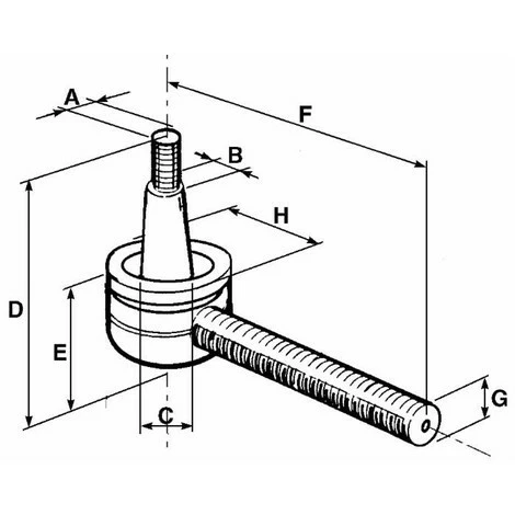Rotule Barre De Direction LEM SELECT M14x1,5 - 4954941 Adaptable CNH | Accessoire Pour Tondeuse Et Autoportée 4 Rotule Barre De Direction LEM SELECT M14x1,5 - 4954941 Adaptable CNH | Accessoire Pour Tondeuse Et Autoportée – Image 2