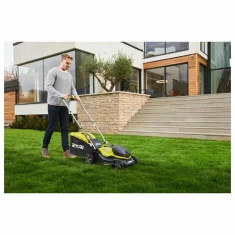Tondeuse RYOBI 18V LithiumPlus Brushless Coupe 37cm - 1 Batterie 5,0 Ah - 1 Chargeur Rapide - RY18LMX37A-150 4 Tondeuse RYOBI 18V LithiumPlus Brushless Coupe 37cm - 1 Batterie 5,0 Ah - 1 Chargeur Rapide - RY18LMX37A-150 – Image 2