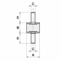 LEM SELECT Silent Bloc Universel Male X Male Ø20X15 M6X16 (Lot De 4) -Tondeuse Et Accessoires Boutique 18079701 2