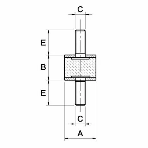 LEM SELECT Silent Bloc Universel Male X Male Ø50X40 M10X28 (Lot De 2) 4 LEM SELECT Silent Bloc Universel Male X Male Ø50X40 M10X28 (Lot De 2) – Image 2