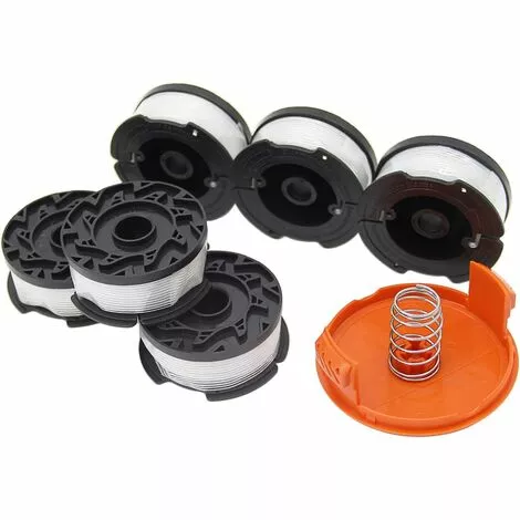 LANGRAY 6 Pièces De Bobines De Fil Pour Coupe-bordures Black Et Decker Trimmer (lignes En Nylon De 9,1 M De Longueur ?1,65 Mm Avec Couvercle De Bobine Et Ressort) 3 LANGRAY 6 Pièces De Bobines De Fil Pour Coupe-bordures Black Et Decker Trimmer (lignes En Nylon De 9,1 M De Longueur ?1,65 Mm Avec Couvercle De Bobine Et Ressort)