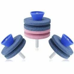 DEVENIRRICHE Broyeur 3 Pièces Pour Couteaux De Tondeuse à Gazon, Affûteur De Tondeuse à Gazon, Meule De Meule Pour Outils De Jardin / Couteaux De Tondeuse à Gazon
