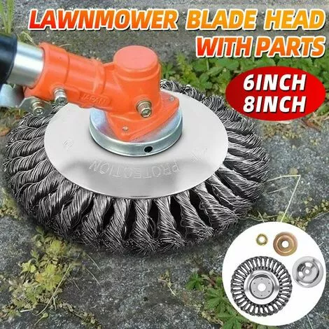 DRILLPRO Tête De Coupe Tondeuse à Gazon De Jardin (8 Pouces) 4 DRILLPRO Tête De Coupe Tondeuse à Gazon De Jardin (8 Pouces) – Image 2