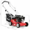 Tondeuse à Gazon à Essence 139cc 5cv 4 Temps Moteur OHV Traction Manuelle 390mm Lame Acier Double Tranchant 16" Hauteur De Coupe Réglable Et Panier D'une Capacité De 35L - Greencut GLM660X -Tondeuse Et Accessoires Boutique 2803531 1