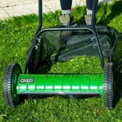 OXEO Tondeuse à Main Pelouse - Tondeuse à Main Gazon -5 Lames Solides - Largeur 40cm - Réglage Hauteur - Tondeuse Manuelle -Tondeuse Et Accessoires Boutique 28741582 3