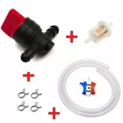 CYCLINGCOLORS Kit Essence BRIGGS ET STRATTON 494768 493960 698183 : Robinet + Durite + Filtre + Collier Tondeuse Tracteur