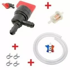 CYCLINGCOLORS Kit Essence BRIGGS ET STRATTON 494769 698181 96193gs : Robinet + Durite + Filtre + Collier Tondeuse Tracteur