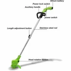 BRIDAY Tondeuse à Gazon Électrique Ménage Agricole Désherbeur Sans Fil Batterie Au Lithium 12 V / 24 V Outil DTaille De Jardin Portable Tondeuse à Gazon Débroussailleuse -Tondeuse Et Accessoires Boutique 31766562 4