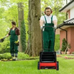 Relaxdays Tondeuse Manuelle Gazon, Avec Bac De Ramassage, Réglage Hauteur De Coupe, Largeur Découpe 29,5 Cm, Noir/rouge 9 Relaxdays Tondeuse Manuelle Gazon, Avec Bac De Ramassage, Réglage Hauteur De Coupe, Largeur Découpe 29,5 Cm, Noir/rouge -Tondeuse Et Accessoires Boutique 32160021 3