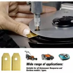 LITZEE Lot De 45 Lames En Titane Pour Tondeuse Robot Husqvarna Automower, Gardena, Yardforce (3 G - 0,75 Mm) + 45 Vis 9 LITZEE Lot De 45 Lames En Titane Pour Tondeuse Robot Husqvarna Automower, Gardena, Yardforce (3 G - 0,75 Mm) + 45 Vis -Tondeuse Et Accessoires Boutique 32530298 3