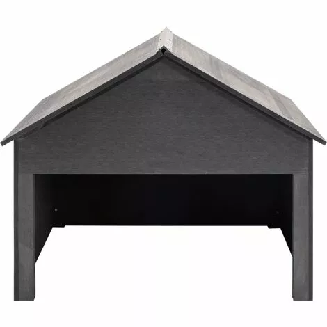 VidaXL Garage Pour Tondeuse à Gazon Gris 80x80x70 Cm WPC - Gris 4 VidaXL Garage Pour Tondeuse à Gazon Gris 80x80x70 Cm WPC - Gris – Image 2