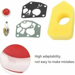 LangRay Filtre à Air Coton Set Pièces De Rechange Pour Tondeuse à Gazon 1 Filtre à Air 1 Bougie D'allumage 2 Entretoises 1 Ampoule D'amorçage Pour Kit D'entretien Briggs & Stratton 3.5hp Et 3,75hp -Tondeuse Et Accessoires Boutique 35675614 3