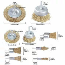 THSINDE Ensemble De Brosses Métalliques, Brosses De Roue Et De Coupe En Laiton Avec Tige, Brosses De Ponçage Pour Diverses Perceuses, Parfaites Pour éliminer La Rouille, La Corrosion, La Peinture Pour Les Outils électriques, De Jardin Et à Main (paquet De 9) -Tondeuse Et Accessoires Boutique 42180322 4