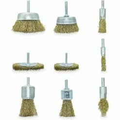 THSINDE Ensemble De Brosses Métalliques, Brosses De Roue Et De Coupe En Laiton Avec Tige, Brosses De Ponçage Pour Diverses Perceuses, Parfaites Pour éliminer La Rouille, La Corrosion, La Peinture Pour Les Outils électriques, De Jardin Et à Main (paquet De 9) -Tondeuse Et Accessoires Boutique 42180322 5