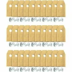 Jeu De 45 Lames En Titane Pour Robots Tondeuses Gardena, Yardforce (3 G - 0,75 Mm) + 45 Vis GrooFoo