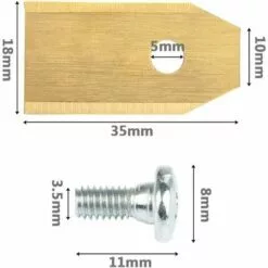Jeu De 45 Lames En Titane Pour Robots Tondeuses Gardena, Yardforce (3 G - 0,75 Mm) + 45 Vis GrooFoo -Tondeuse Et Accessoires Boutique 42548294 3