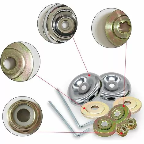 DEVENIRRICHE Debroussailleuse Universelle Kit De Fixation D'écrou Accessoires De Débroussailleuse Pièces De Tondeuse Gazon Accessoire De Rechange 10 Pièces 7 DEVENIRRICHE Debroussailleuse Universelle Kit De Fixation D'écrou Accessoires De Débroussailleuse Pièces De Tondeuse Gazon Accessoire De Rechange 10 Pièces – Image 5