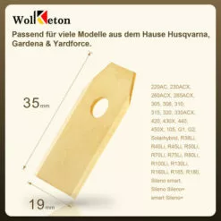 Hengda 30 Lames De Tondeuses-robots En Titane Pour Ardumower, Husqvarna Automower 0,75mm - Jaune 11 Hengda 30 Lames De Tondeuses-robots En Titane Pour Ardumower, Husqvarna Automower 0,75mm - Jaune -Tondeuse Et Accessoires Boutique 47603112 5