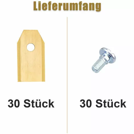 Hengda 30 Lames De Tondeuses-robots En Titane Pour Ardumower, Husqvarna Automower 0,75mm - Jaune 4 Hengda 30 Lames De Tondeuses-robots En Titane Pour Ardumower, Husqvarna Automower 0,75mm - Jaune – Image 2