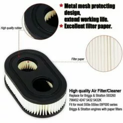 2pcs Cartouche De Nettoyage De Filtre à Air Compatible ，Betterlife Avec Briggs&Stratton 798452 593260 4247 5432 5432K Stens102-851 Moteur Lawnmower -Tondeuse Et Accessoires Boutique 48880898 3
