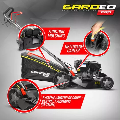 GARDEOPRO Tondeuse Thermique Tractée 161CC Avec Moteur Briggs And Stratton, Mulching Et éjection Latérale - Gardeo Pro 5 GARDEOPRO Tondeuse Thermique Tractée 161CC Avec Moteur Briggs And Stratton, Mulching Et éjection Latérale - Gardeo Pro – Image 3