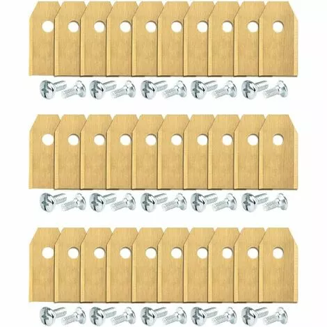 45 Pcs Lame De Rechange 35x18x0.75mm Acier Inoxydable Lames De Lames R40Li / R70Li Titane Lame De Tondeuse Pour Automower Husqvarna Et Gardena GrooFoo 3 45 Pcs Lame De Rechange 35x18x0.75mm Acier Inoxydable Lames De Lames R40Li / R70Li Titane Lame De Tondeuse Pour Automower Husqvarna Et Gardena GrooFoo