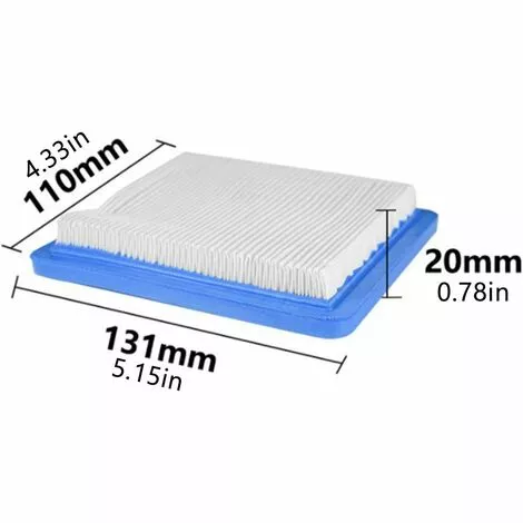 TINOR Filtre Air Pour Tondeuse Poussée Remplacement Gamme Accessoires Filtre Papier Ensemble Non Authentique Bleu Filtre Air Tracteur Pour Tondeuses à Gazon Et Tracteurs (2 Pièces) 4 TINOR Filtre Air Pour Tondeuse Poussée Remplacement Gamme Accessoires Filtre Papier Ensemble Non Authentique Bleu Filtre Air Tracteur Pour Tondeuses à Gazon Et Tracteurs (2 Pièces) – Image 2