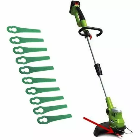 LITZEE 60 Pcs Green Plastic Edge Trimmer,Plastic Lawnmower Blades,Plastic Trimmer Blades,Lawn Mower Accessories 5 LITZEE 60 Pcs Green Plastic Edge Trimmer,Plastic Lawnmower Blades,Plastic Trimmer Blades,Lawn Mower Accessories – Image 3