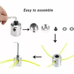 LITZEE 2PCS Tête De Débroussailleuse Aluminium Fils Tête Coupe-bordure Universelle Avec Tête Fil Nylon Pour Accessoires De Tondeuse à Gazon 10 LITZEE 2PCS Tête De Débroussailleuse Aluminium Fils Tête Coupe-bordure Universelle Avec Tête Fil Nylon Pour Accessoires De Tondeuse à Gazon -Tondeuse Et Accessoires Boutique 51553783 4