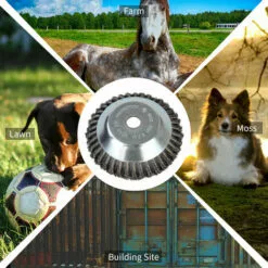 LIFCAUSAL Tête De Coupe Débroussailleuse Tête De Tondeuse à Gazon D'extérieur Tête De Rasoir En Fil D'acier Accessoires De Tête De Coupe Outil De Mangeur D'herbe Remplacement Extra Résistant Pour Meuleuses D'angle De Peinture Antirouille -Tondeuse Et Accessoires Boutique 52587632 5