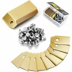 VERSAILLESFR Lame Robot Tondeuse , 30 Lames De Rechange Universelles Couteau De Rechange Adapté à Toutes Les Tondeuses à Gazon Robotiques Husqvarna Automower, Gardena, Yardforce 35*18*0.6mm,Versailles