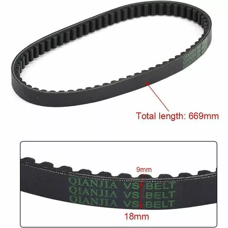 VERSAILLESFR Courroie D'entraînement En Caoutchouc Noir Pour Scooter GY6 50 Cm³, 139QMB 669-18-30,Versailles 4 VERSAILLESFR Courroie D'entraînement En Caoutchouc Noir Pour Scooter GY6 50 Cm³, 139QMB 669-18-30,Versailles – Image 2