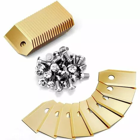 DECKON Lame De Rechange En Titane Pour Tondeuse Husqvarna, Lot De 30 Lame De Tondeuse à Gazon, Faucheuses à Gazon Accessoires Avec Vis 3 DECKON Lame De Rechange En Titane Pour Tondeuse Husqvarna, Lot De 30 Lame De Tondeuse à Gazon, Faucheuses à Gazon Accessoires Avec Vis