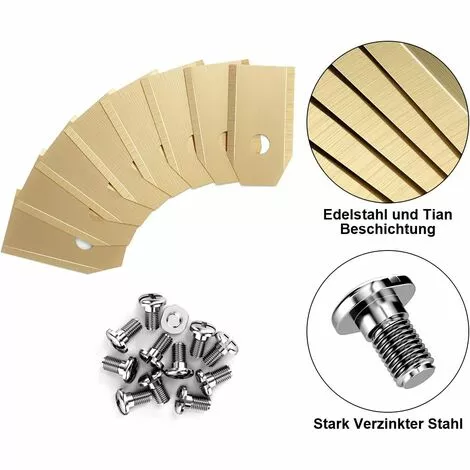 DECKON Lame De Rechange En Titane Pour Tondeuse Husqvarna, Lot De 30 Lame De Tondeuse à Gazon, Faucheuses à Gazon Accessoires Avec Vis 4 DECKON Lame De Rechange En Titane Pour Tondeuse Husqvarna, Lot De 30 Lame De Tondeuse à Gazon, Faucheuses à Gazon Accessoires Avec Vis – Image 2