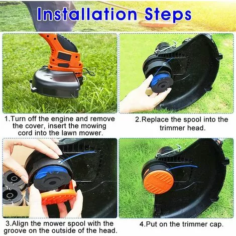 4 Bobines De Fil Triomphe Pour Débroussailleuse Bobine De Rechange Pour Coupe-bordure En Nylon Bobine Fil Coupe Bordure Bobine De Remplacement à Alimentation Automatique Pour Tondeuse à Gazon 5 4 Bobines De Fil Triomphe Pour Débroussailleuse Bobine De Rechange Pour Coupe-bordure En Nylon Bobine Fil Coupe Bordure Bobine De Remplacement à Alimentation Automatique Pour Tondeuse à Gazon – Image 3