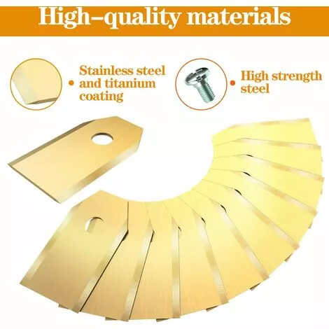 REGALI 30 X Lames De Rechange En Titane Pour Tous Les Tondeuses De Jardin Automower Husqvarna/Gardena/Yard Force/Automower, Robuste ( 0.75 Mm) Avec Vis 4 REGALI 30 X Lames De Rechange En Titane Pour Tous Les Tondeuses De Jardin Automower Husqvarna/Gardena/Yard Force/Automower, Robuste ( 0.75 Mm) Avec Vis – Image 2
