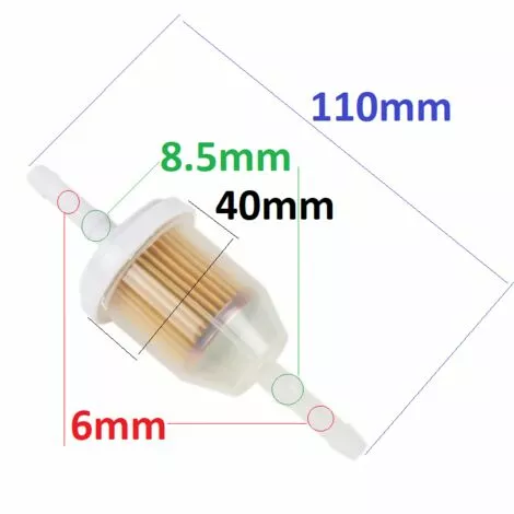 CYCLINGCOLORS 2x Filtre à Essence Grand Modèle Tondeuse Autoportée Tracteur 6mm + 8,5mm Carburant Tracteur Motoculteur 4 CYCLINGCOLORS 2x Filtre à Essence Grand Modèle Tondeuse Autoportée Tracteur 6mm + 8,5mm Carburant Tracteur Motoculteur – Image 2