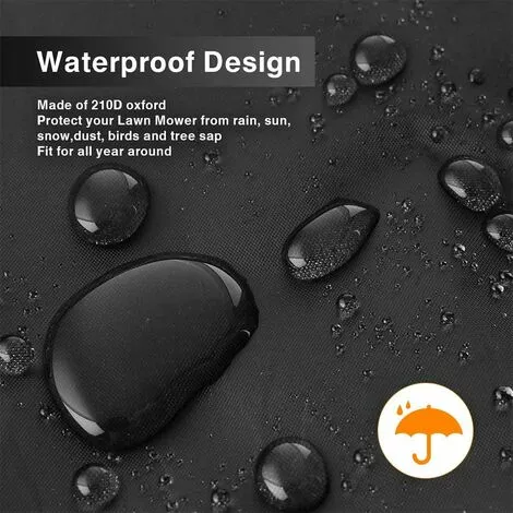 HKLFFJA Housse Pour Tondeuse à Gazon, étanche, Anti-poussière Et Anti-UV, En 190T, Avec Cordon De Serrage Et Sac De Rangement Pour Extérieur/intérieur - 188 X 99 X 63,5 Cm 5 HKLFFJA Housse Pour Tondeuse à Gazon, étanche, Anti-poussière Et Anti-UV, En 190T, Avec Cordon De Serrage Et Sac De Rangement Pour Extérieur/intérieur - 188 X 99 X 63,5 Cm – Image 3