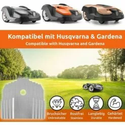 GUAZHUNIFR Lames De Couteau En Titane 30 X Lames De Rechange Robot Tondeuse Pour Tous Les Tondeuses De Jardin,argent,Guazhuni 8 GUAZHUNIFR Lames De Couteau En Titane 30 X Lames De Rechange Robot Tondeuse Pour Tous Les Tondeuses De Jardin,argent,Guazhuni -Tondeuse Et Accessoires Boutique 55069902 3