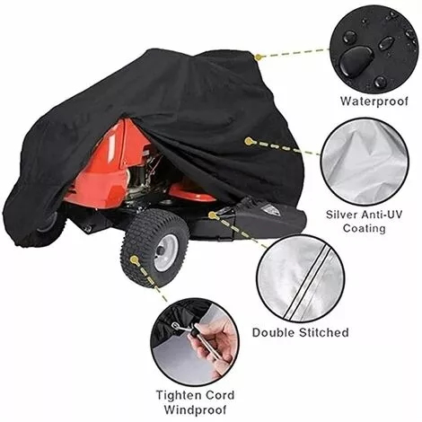HKLFFJA Housse Pour Tondeuse À Gazon Autoportée, Tondeuse À Gazon Bâche Housse De Capot Housse Étanche Pour Tracteur De Jardin Autoporté (Color : Black, Size : 170 * 61 * 117cm) 5 HKLFFJA Housse Pour Tondeuse À Gazon Autoportée, Tondeuse À Gazon Bâche Housse De Capot Housse Étanche Pour Tracteur De Jardin Autoporté (Color : Black, Size : 170 * 61 * 117cm) â Image 3