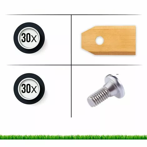 SUPERMARKET 30x LONGUE DURÉE Lames De TondeuseTondeuses Robotiques - Lame Robot Tondeuse En Titane + 30 Vis,Superma,or 4 SUPERMARKET 30x LONGUE DURÉE Lames De TondeuseTondeuses Robotiques - Lame Robot Tondeuse En Titane + 30 Vis,Superma,or – Image 2