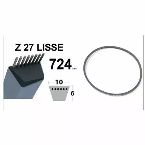 CYCLINGCOLORS Courroie Z27 10 Mm X 724 Mm Compatible Avec Honda CG35063800H0 Castelgarden 35063800/0 Tondeuse Tracteur Motoculteur 4 CYCLINGCOLORS Courroie Z27 10 Mm X 724 Mm Compatible Avec Honda CG35063800H0 Castelgarden 35063800/0 Tondeuse Tracteur Motoculteur – Image 2