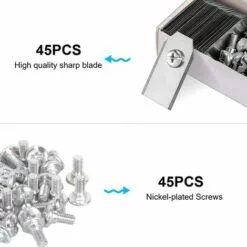 TINOR 45 X Lames De Couteau En Titane Pour Toutes Les Tondeuses Robotiques Husqvarn/Automower/ Yardforce/Gardena(3g-0.75mm) Avec 45 Vis, Lames De Rechange Pour Modèles 105,310,315,320,420,430x,r40i 11 TINOR 45 X Lames De Couteau En Titane Pour Toutes Les Tondeuses Robotiques Husqvarn/Automower/ Yardforce/Gardena(3g-0.75mm) Avec 45 Vis, Lames De Rechange Pour Modèles 105,310,315,320,420,430x,r40i -Tondeuse Et Accessoires Boutique 56198375 5