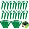 HKLFFJA 120pcs Lames En Plastique De Rechange Pour Coupe Bordure Lame De Tondeuse à Gazon Lames Pour Débroussailleuse Sans Fil Lames De Coupe De Remplacement Pour Jardin Pelouse (Vert)