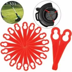 HKLFFJA 20 Pcs Lames De Tondeuse Pour RT250 Jardin Pelouse Tondeuse Accessoires,lames De Rechange,couteau En Plastique, Coupe-bordures Sans Fil